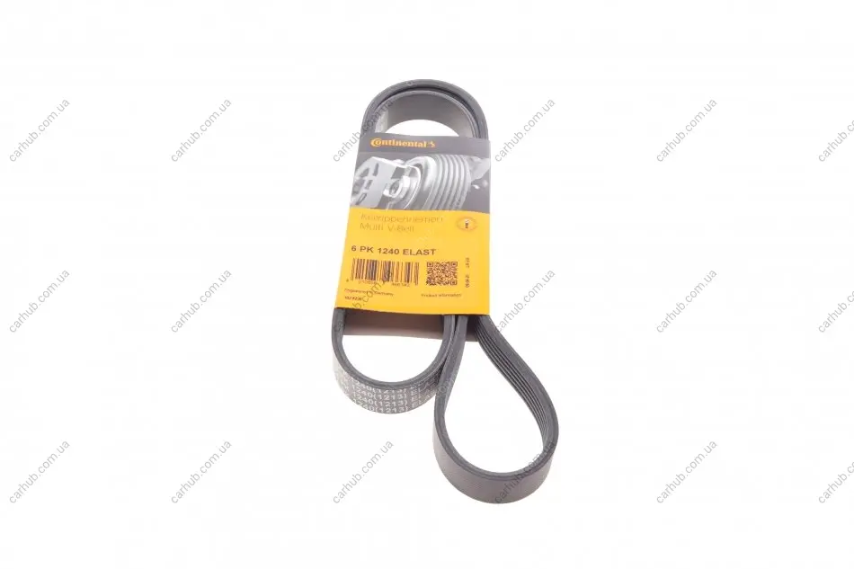 Ремінь генератора Ford Focus 1.8/2.0 04-12 CONTINENTAL Contitech 6PK1240 ELAST (фото 1)