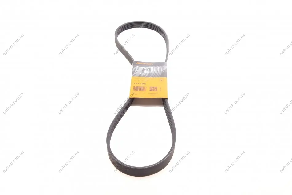 Поліклиновий ремінь (6PK1250) VOLVO 850, V70 I, XC40, XC70 I CHRYSLER VOYAGER IV DODGE CARAVAN FORD C-MAX II, FIESTA VII, FOCUS IV, PUMA, TOURNEO COURIER V769, TRANSIT CONNECT V408 1.0-2.7 09.93- Contitech 6 PK 1250 (фото 1)