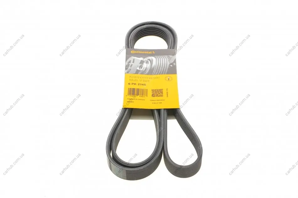 Ремінь генератора VW LT 2.5TDI 96-06/Jeep Cherokee/Wrangler 2.4 01-08/BMW 5 (F10/F07/F11) 3.0D 10-17 CONTINENTAL Contitech 6PK2145 (фото 1)