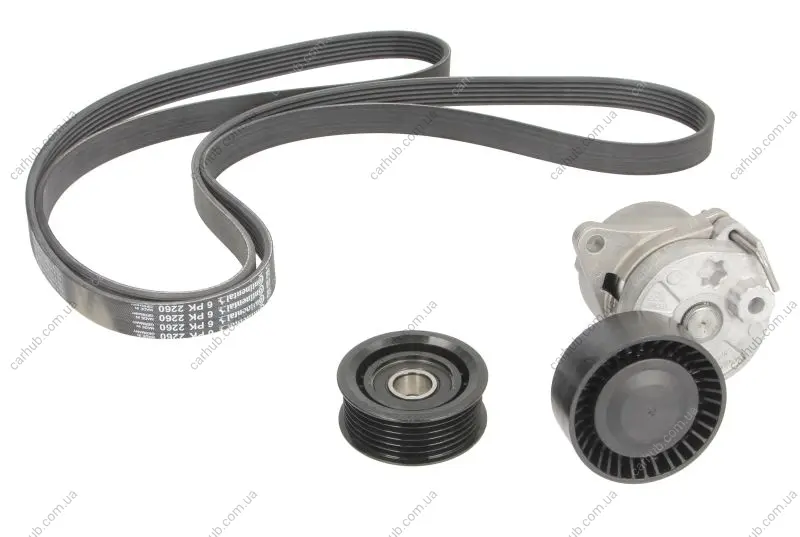 Комплект ременя генератора MB C-class (W203) 2.2-2.7 CDI (OM611/OM612) 00- (6PK2260) Contitech 6PK2260K2 (фото 1)