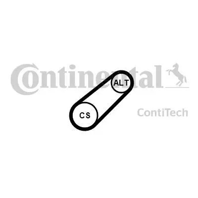 Пас поліклиновий Seat Ibiza 15-/VW Polo 14-/Skoda Contitech 6PK701ELAST (фото 1)