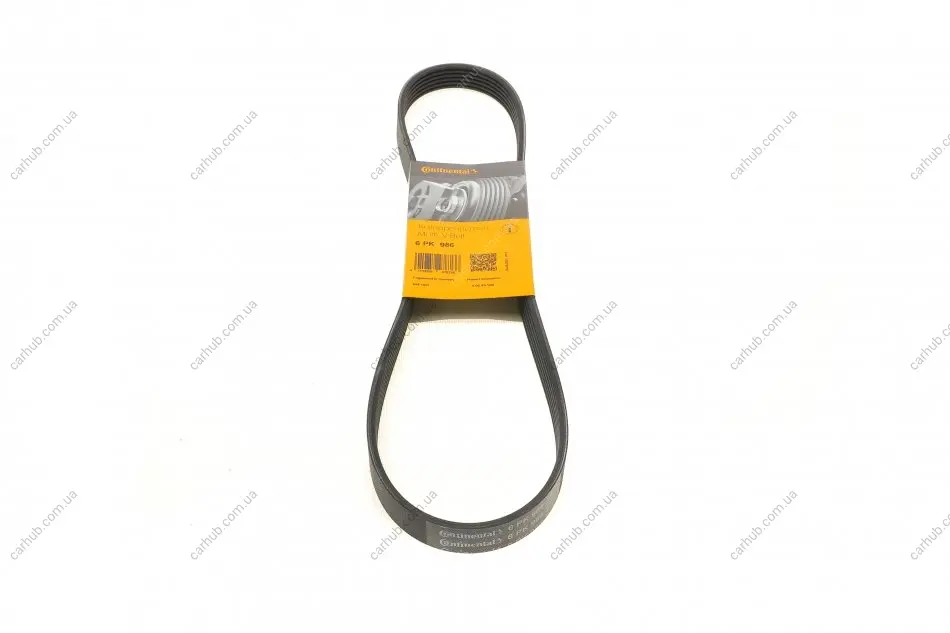 Ремінь генератора BMW 1 (F20/F21)/3 (F30/F80) 1.6i N13 11-16/Honda Civic/FR-V 1.7i 01-06/Fiat 1.7D Contitech 6PK986 (фото 1)