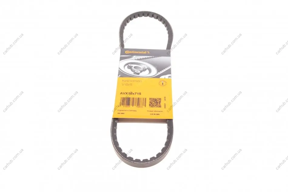 Ремінь генератора Fiat Ducato/Citroen Jumper 1.9D/2.0 94-01 CONTINENTAL Contitech AVX10X715 (фото 1)