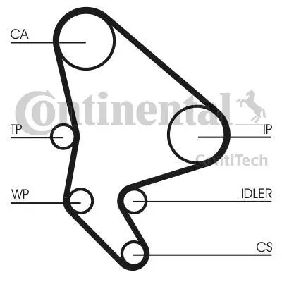 Комплект пасу ГРМ Citroen Jumpy/Peugeot Expert 2.0 Contitech CT1063K2 (фото 1)