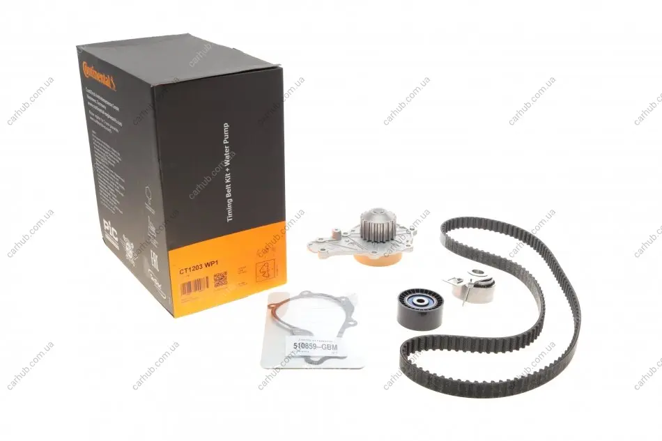 Комплект ГРМ + помпа Citroen C3/C4/Berlingo/Jumpy/Peugeot 2008/Expert/Partner 1.6 HDi 08- (20x141z) Contitech CT1203WP1 (фото 1)
