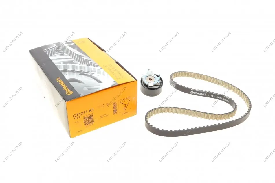 Комплект ГРМ (ремінь + ролик) FORD B-MAX, C-MAX II, ECOSPORT, FIESTA VI, FIESTA VII, FOCUS III, FOCUS IV, GRAND C-MAX, MONDEO V, TOURNEO CONNECT V408 NADWOZIE WIELKO 1.0-2.0 02.12- Contitech CT 1211 K1 (фото 1)