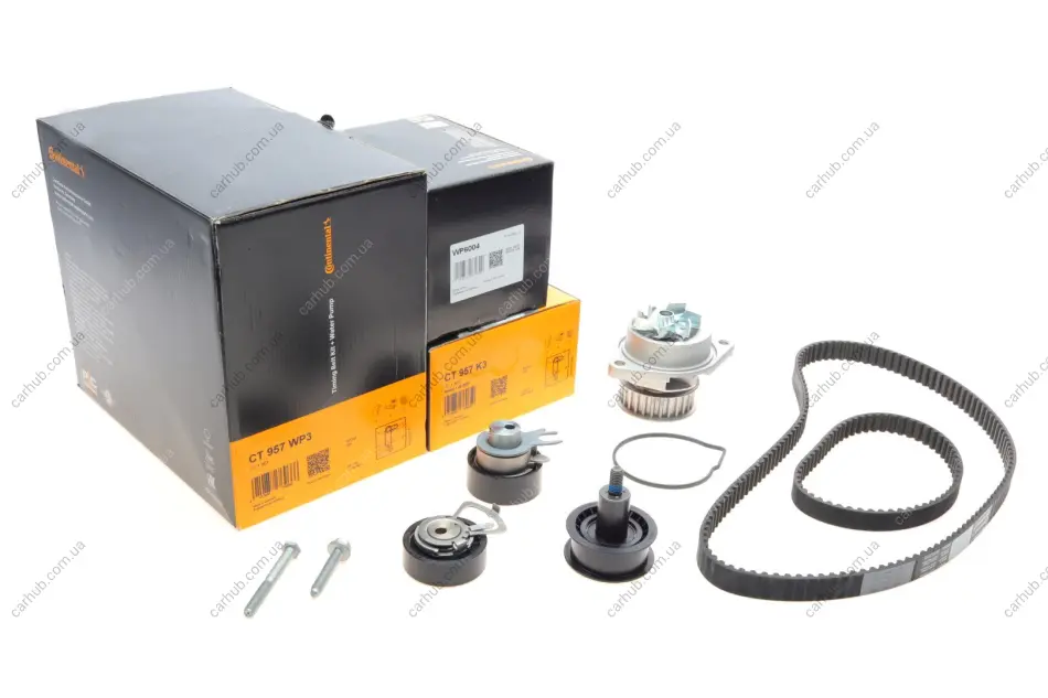 Комплект ГРМ + помпа VW Caddy/Golf 1.4 05-13/Polo 1.4 01-/Skoda Fabia 1.4 99-14 (20x130z/17x58z) Contitech CT 957 WP3 (фото 1)