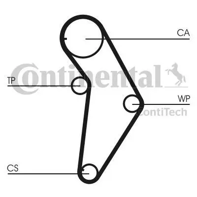 Комплект пасу ГРМ Fiat Panda/Punto 1.1 93-04 (15x1) Contitech CT973K1 (фото 1)