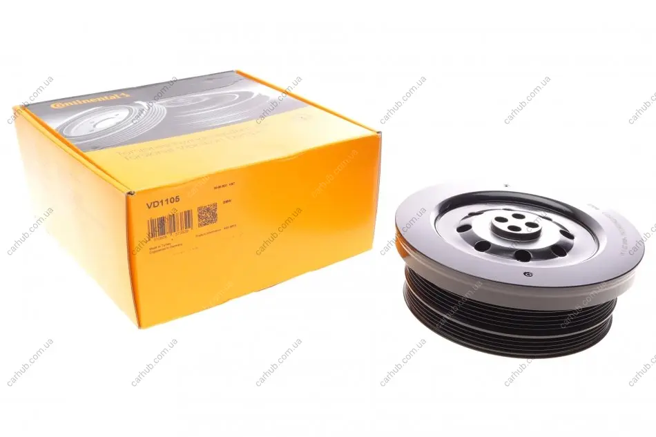 Шків колінвалу BMW 3 (E90/E91/E92)/5 (E60/E61)/X5 (E53/E70)/X6 (E71/E72) 2.5D/3.0D 02-14 (6PK+4PK) CONTINENTAL Contitech VD1105 (фото 1)