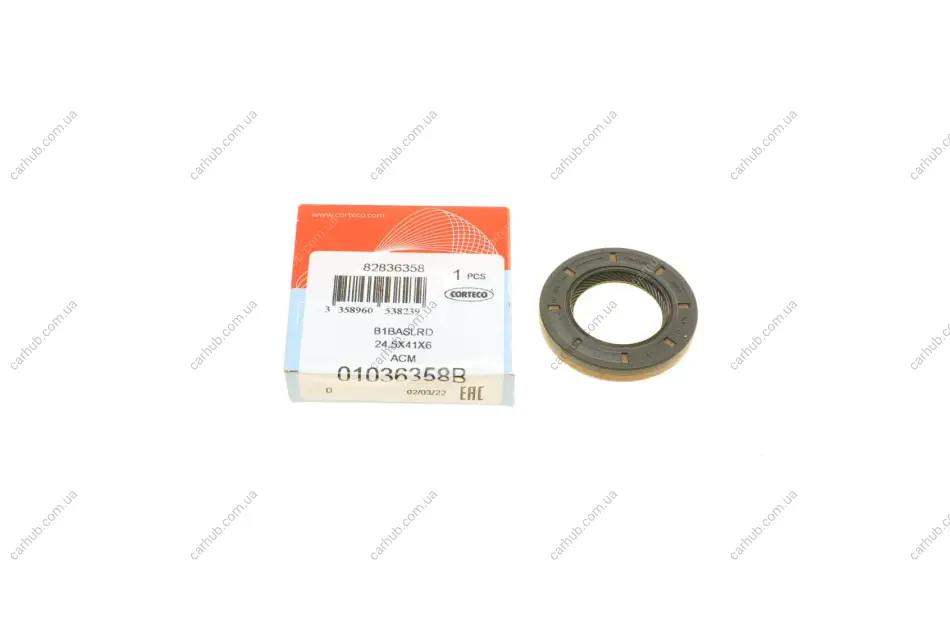 Сальник КПП Opel Astra J/Insignia A 1.6/1.8/2.0 CDTI 08-17 (24.5х41х6) CORTECO 01036358B (фото 1)