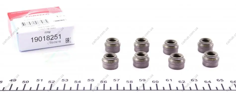 Сальник клапана (впуск/випуск) Audi/BMW/Citroen/Fiat/Peugeot/Renault/VW (8x10.8/14.2x10) (к-кт 8шт.) CORTECO 19018251 (фото 1)