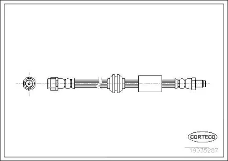 Гальмівний шланг перед. W251/W164 05-14 (570 mm) CORTECO 19035287