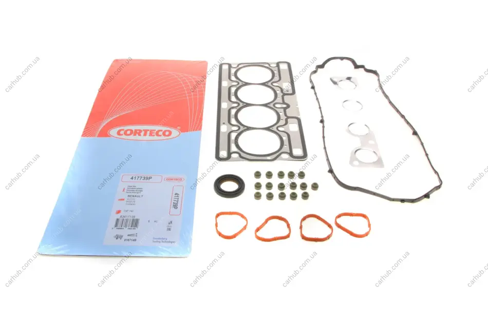 Комплект прокладок двигуна (верхній) Renault Kangoo 1.2 16V 01- CORTECO 417739P (фото 1)