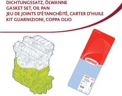 Комплект прокладок (нижний)) BMW 3 (E36/E46)/5 (E39)/7 (E38) 95-01 M50/M52 CORTECO 428633P