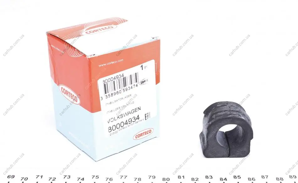 Втулка стабілізатора (переднього) Audi A3/TT/Skoda Octavia/Bora/VW Golf (d=21mm) CORTECO 80004934 (фото 1)