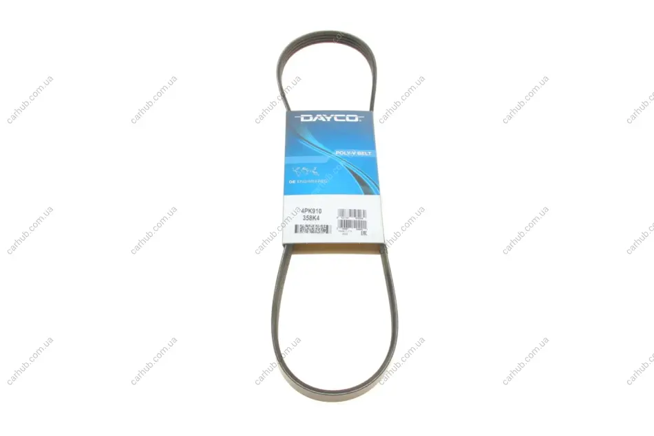 Ремінь генератора Daewoo Matiz 0.8i 98- DAYCO 4PK910 (фото 1)