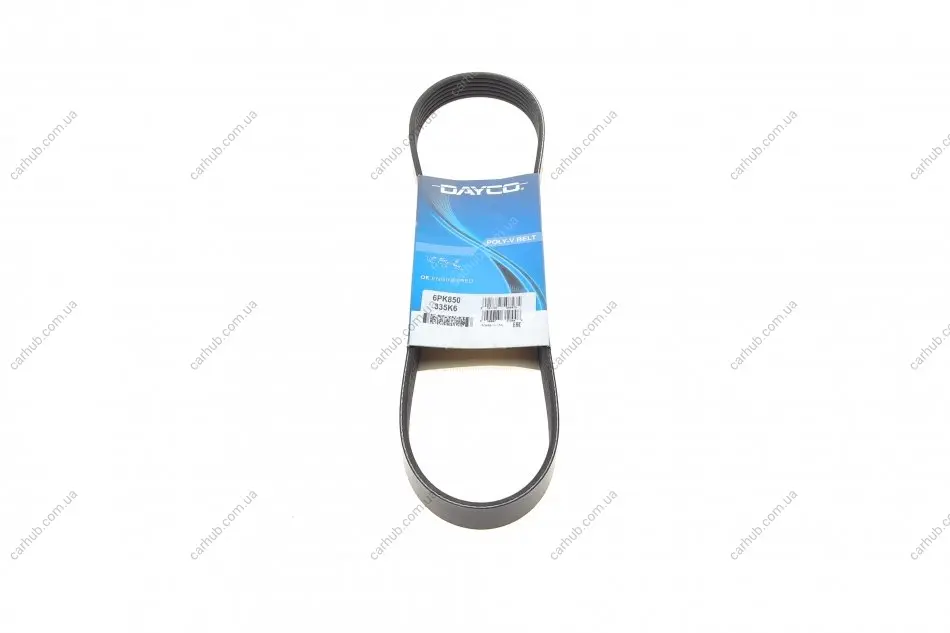 Ремінь генератора Citroen C1/Peugeot 107/Toyota Aygo 1.0 i 05-14 DAYCO 6PK850 (фото 1)