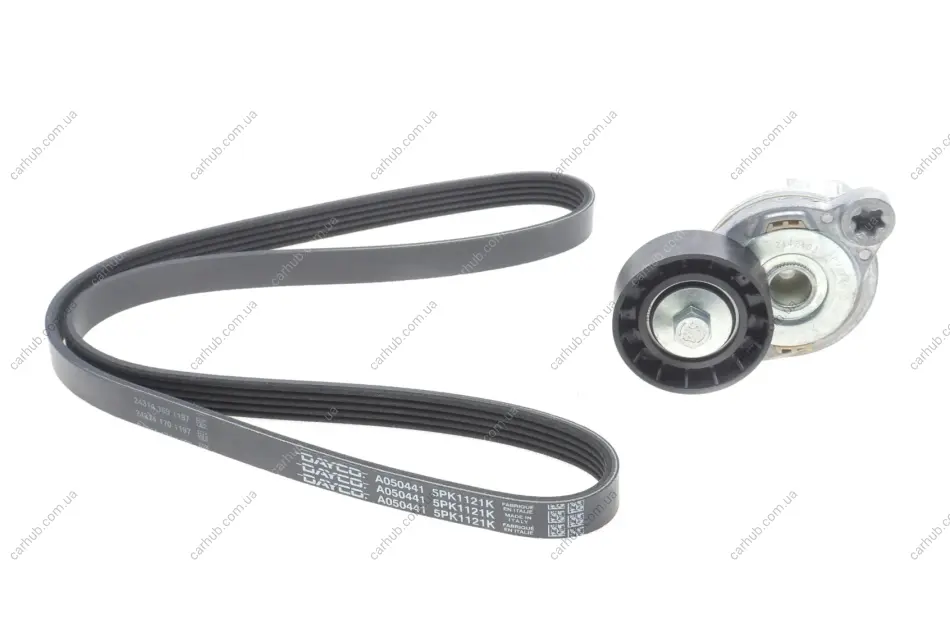 Комплект ременя генератора Volvo S40/S60/S80/V40/V60/V70/XC60/XC70 1.9/2.0/2.4D 00- (5PK1121K) DAYCO KPV279 (фото 1)
