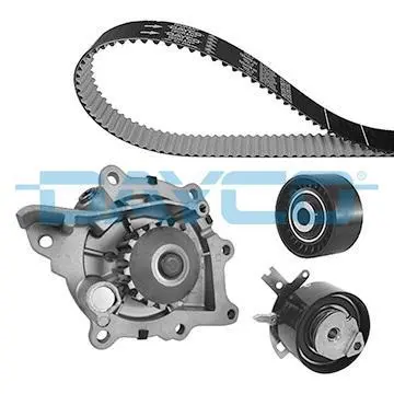 Комплект ГРМ (ремінь + ролик + водяний насос) CITROEN C-CROSSER, C-CROSSER ENTERPRISE, C5 II, C5 III, C6, C8 FIAT ULYSSE FORD GALAXY II, GALAXY MK II, MONDEO IV, S-MAX JAGUAR XF I 2.2D 06.02- DAYCO KTBWP7150 (фото 1)