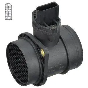 Витратомір повітря (5 pin, модуль) AUDI A3 SEAT LEON, TOLEDO II SKODA OCTAVIA I VW BORA, BORA I, GOLF IV, LUPO I, NEW BEETLE, PASSAT B5 1.2D-2.0 09.96-12.13 Delphi AF10300-12B1 (фото 1)