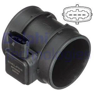 Витратомір повітря (4 pin, модуль) ALFA ROMEO 159 FIAT CROMA OPEL ASTRA H, ASTRA H GTC, SIGNUM, VECTRA C, VECTRA C GTS, ZAFIRA B 1.8/1.8LPG 06.05-04.15 Delphi AF10404-12B1