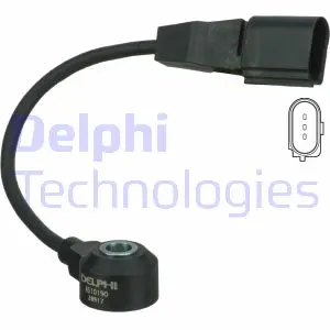Датчик детонації AUDI A3 SEAT CORDOBA, IBIZA III, LEON, TOLEDO II SKODA FABIA I, FABIA I PRAKTIK VW POLO IV 1.2/1.8 09.96-03.08 Delphi AS10190 (фото 1)