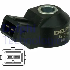 Датчик детонації CITROEN C4 AIRCROSS INFINITI QX56 MITSUBISHI ASX, COLT VI, ECLIPSE CROSS, LANCER VIII, MIRAGE / SPACE STAR VI, MIRAGE VI, PAJERO IV, PAJERO SPORT II 1.0-5.6 01.00- Delphi AS10196 (фото 1)