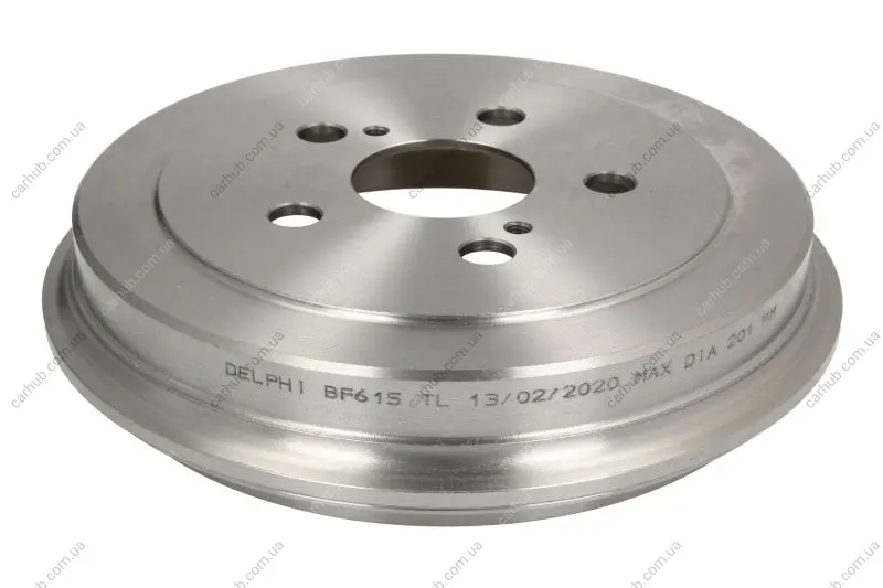 Гальмівний барабан задн TOYOTA ALLION I, CELICA, COROLLA, COROLLA VERSO, OPA, PREMIO, PRIUS 1.5/1.5H/1.8 08.99-12.09 Delphi BF615 (фото 1)