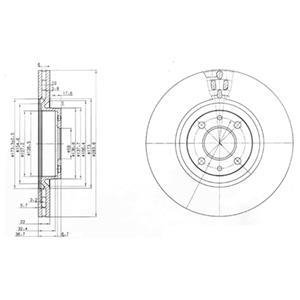 Гальмівний диск Delphi BG2407