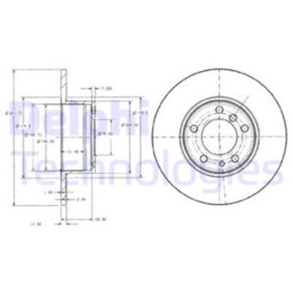 Фото тормозний диск Delphi BG2430 Тормозний диск Delphi BG2430