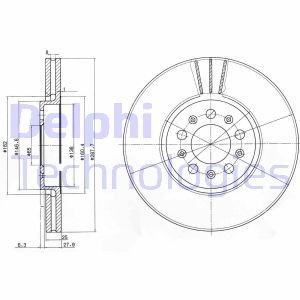 Тормозной диск Delphi BG3035C (фото 1)