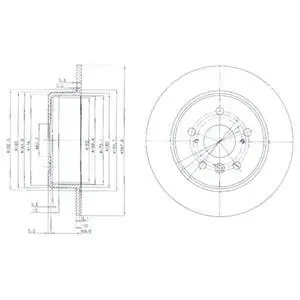 Комплект гальмівних дисків (2 шт) задн лів/прав LEXUS ES, RX TOYOTA CAMRY, HARRIER, HIGHLANDER / KLUGER 2.0-3.0 06.91-05.07 Delphi BG3183 (фото 1)