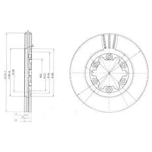 Гальмівний диск Delphi BG3809