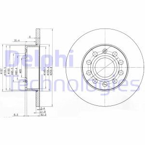 Тормозной диск Delphi BG3890C