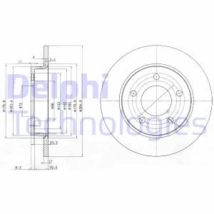 Тормозной диск Delphi BG4025C