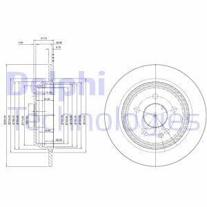 Тормозной диск Delphi BG4063C