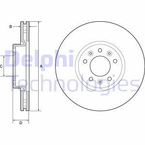 Тормозной диск Delphi BG4805C