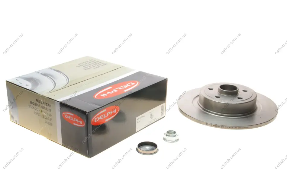 Диск гальмівний (задній) Renault Clio III 08-14 (300х11) (+ABS) (з підшипником) DELPHI Delphi BG9133RS (фото 1)