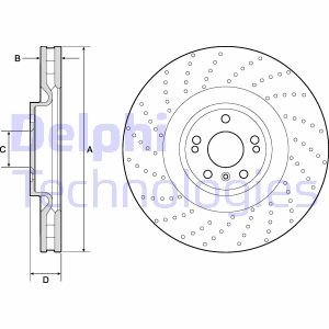 Тормозной диск Delphi BG9185C