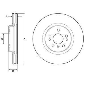 Диск тормозной (передний) MB M-class (W164) 05-11 (330x32) Delphi BG9968