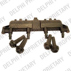 Котушка запалювання CITROEN BERLINGO, SAXO, XSARA, XSARA PICASSO PEUGEOT 106 II, 206, 306, 406, PARTNER 1.1-1.6 04.93- Delphi CE2001012B1