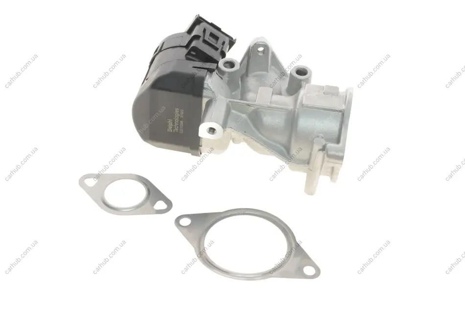 Клапан EGR VOLVO C30, C70 II, S40 II, S80 II, V50, V70 III CITROEN C4, C4 GRAND PICASSO I, C4 I, C4 PICASSO I, C5 II, C5 III, C8, JUMPY II FIAT DOBLO, SCUDO, ULYSSE FORD C-MAX 1.9D/2.0D 02.96- Delphi EG10396-12B1 (фото 1)
