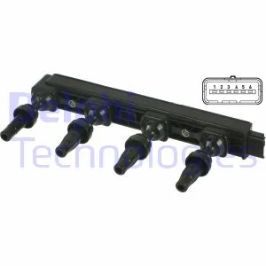Котушка запалювання CITROEN C3 III, C-ELYSEE PEUGEOT 208 II, 301, 308 I, 308 II 1.6/1.6LPG 02.12- Delphi GN10654-12B1