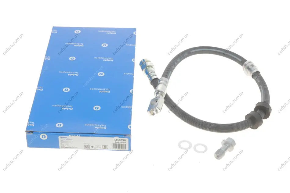 Шланг гальмівний (передній) VW Polo/Skoda Fabia I/II/Roomster/Seat Ibiza 99-15 DELPHI Delphi LH6250 (фото 1)