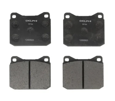 Комплект гальмівних колодок передн, MERCEDES S (C126) VW LT 28-35 I, LT 40-55 I 2.0-5.5 04.75-06.96 Delphi LP0117