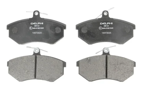 Комплект гальмівних колодок передн, AUDI 100 C3, 80 B2, 80 B4, A4 B5, COUPE B2, COUPE B3 CHERY A3, COWIN 5 GEELY CK SEAT CORDOBA, CORDOBA VARIO, IBIZA II, INCA, TOLEDO I 1.3-2.9 08.82- Delphi LP0429