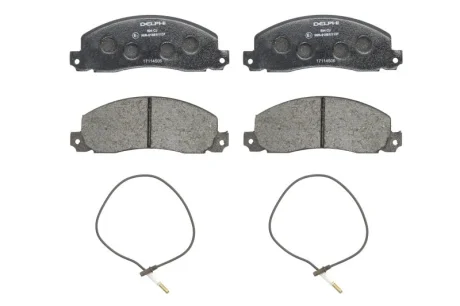 Комплект гальмівних колодок передн, OPEL ARENA RENAULT TRAFIC ASTON MARTIN DB7 VOLANTE 1.4-3.2 03.80-12.01 Delphi LP0504