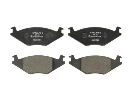 Комплект гальмівних колодок передн, SEAT CORDOBA, IBIZA II VW GOLF I, GOLF II, JETTA I, JETTA II, POLO, POLO CLASSIC, POLO II, POLO III CLASSIC 1.0-1.9D 04.74-10.02 Delphi LP0505