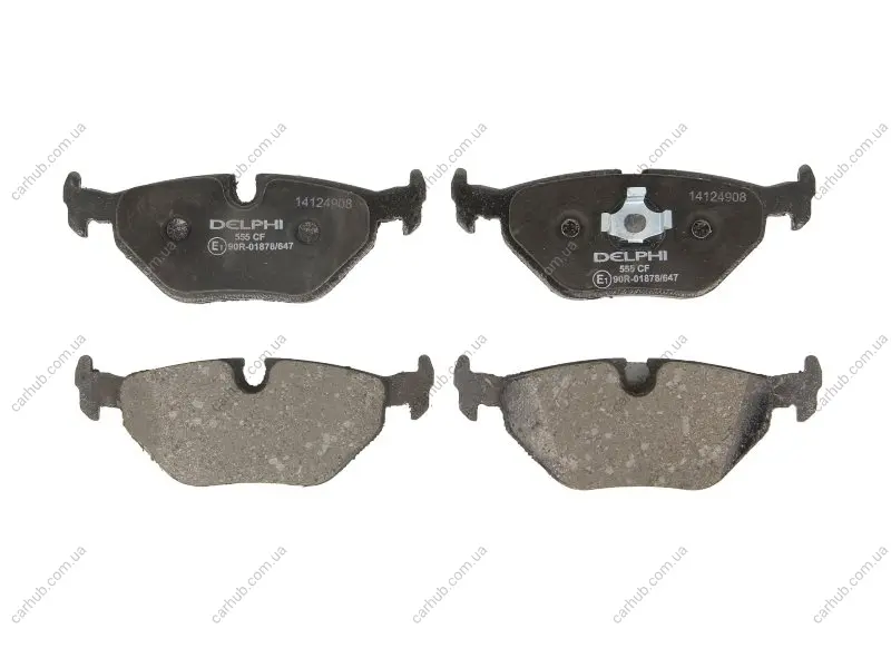 Комплект гальмівних колодок задн, BMW 3 (E30), 3 (E36), 3 (E46), 5 (E34), 7 (E32), Z1, Z3 (E36), Z4 (E85), Z4 (E86) MG MG X-POWER 1.6-5.0 03.85-02.09 Delphi LP0555 (фото 1)
