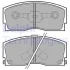 Комплект гальмівних колодок передн, DAIHATSU APPLAUSE I, APPLAUSE II, CHARADE II, CHARADE III, CHARADE IV 1.0-1.6 10.83-09.00 Delphi LP0626 (фото 1)